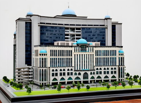 Baitul Makmur Building of miniature concept From the actual picture using a mobile phone later in the or edit using AI General