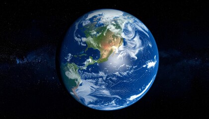 Earth view from space, Generated with AI.