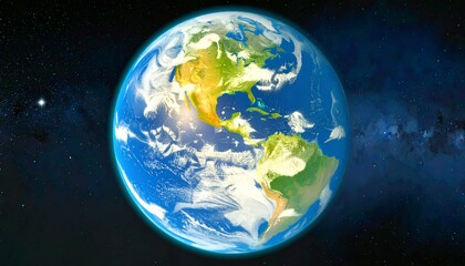 Fototapeta premium Earth view from space, Generated with AI.