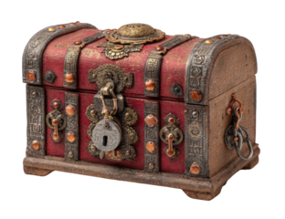Ornate wooden treasure chest