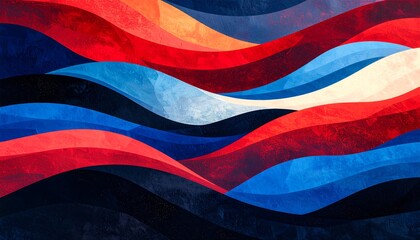 Abstract waves of vibrant color