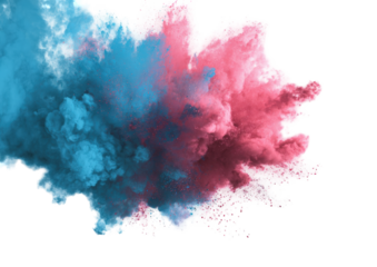 A vibrant explosion of swirling blue and pink color