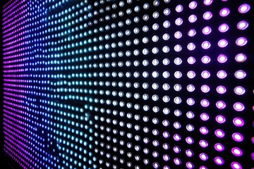 Abstract gradient of purple and blue LED lights