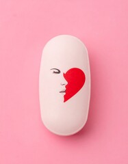 Pill with a broken heart