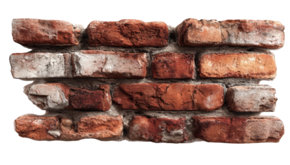Close-up of a brick wall section