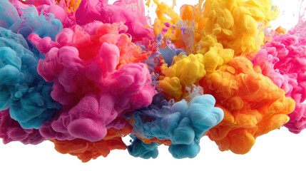 Vibrant abstract ink explosion