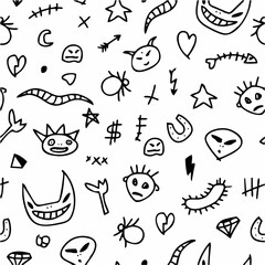 Seamless doodle pattern hand ...