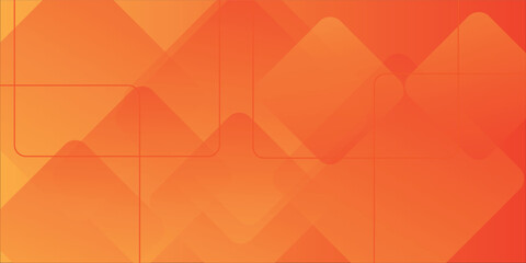 Fototapeta premium Abstract Orange Geometric Background with Overlapping Squares and Minimalistic Design