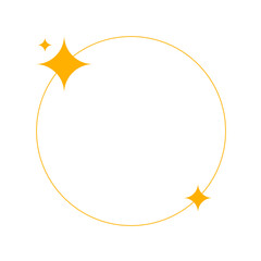 gold trendy linear frame element 