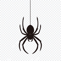 Hanging Silhouette Spider Scary Halloween Decoration