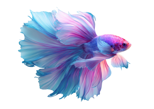 Vibrant betta fish with flowing fins