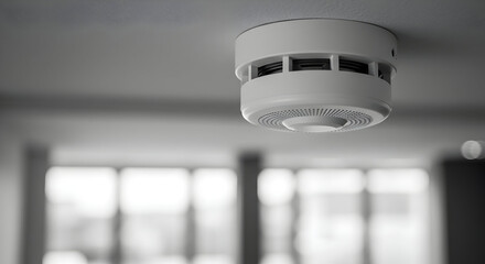 Home safety security smoke detector alarm fire prevention protection alert system device warning residential building house apartment indoor ceiling installation