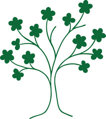 A simple four leaf clover pattern illustration for Saint Patrick's Day celebration
