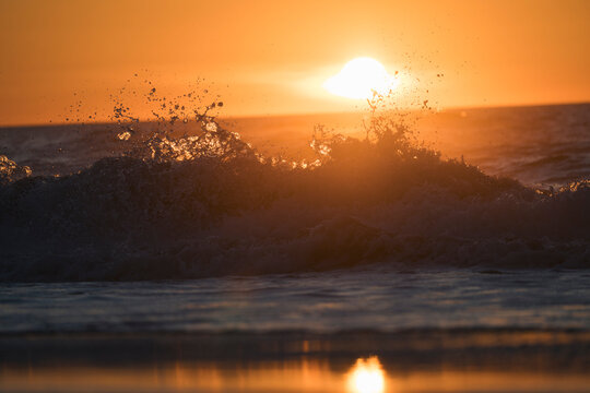 sunset over the sea