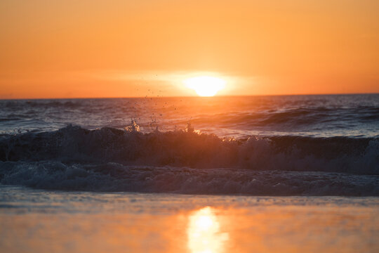sunset over the sea