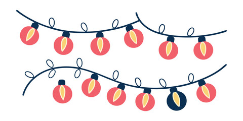 Whimsical Christmas Lights Garland Festive Holiday Cheer