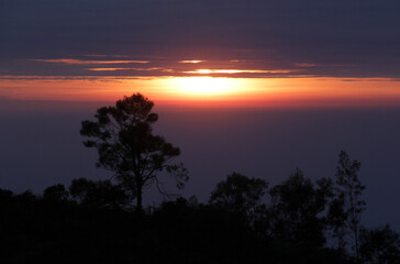 sunset in the mountains