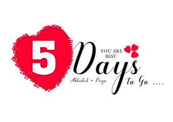 5 Days to go discount and gift decoration image