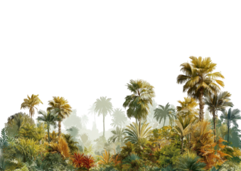 Lush tropical forest scene