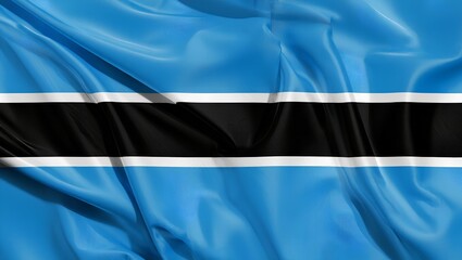 waving national flag of Botswana