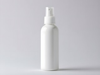 Modern clean white spray bottle ideal for beauty products, skincare, or personal care branding mockups