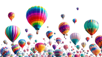 Colorful hot air balloons in the sky