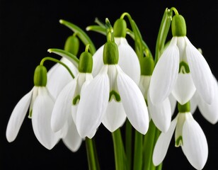 Obraz premium Close-up of snowdrops
