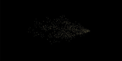 A sparkling golden dust trail with a glitter effect. gold glitter with shimmering confetti and glowing stardust - perfect for Christmas designs.