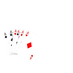 Obraz premium Red and Black Playing Cards for Poker Night and Casino Games