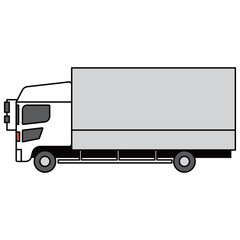 トラック　イラスト　シンプル　ベクター