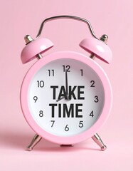 Pink alarm clock with message