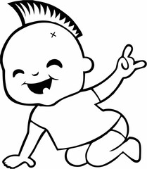 Baby metal hand Vector.eps