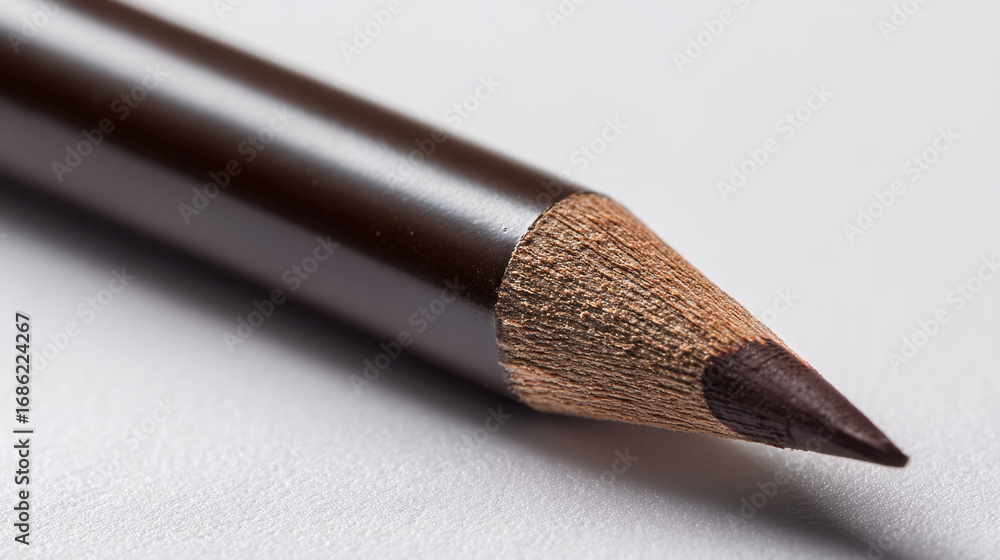Aufkleber brown pencil with sharpened tip resting on smooth surface, showcasing its texture and color. ideal f