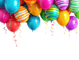 Vibrant balloons in a festive display