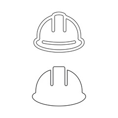Helmet vector illustration on white background black and white design