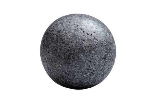 Gray sphere with textured surface