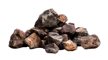 Pile of rocks against black background (1)