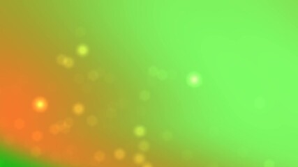 Smooth green to orange gradient background with glowing bokeh particles. Perfect for festive motion design, digital backdrops, or nature-inspired animations. - Powered by Adobe