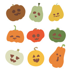 ハロウィン背景用カボチャおばけセット