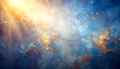 Obraz premium Abstract Cracked and Golden Sky Background