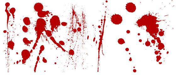 Red Blood Splatter for Science and Medical Education, Social Issues Awareness, and Graphic Design Resource