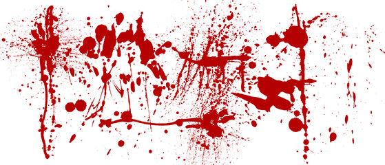 Red Blood Splatter for Science and Medical Education, Social Issues Awareness, and Graphic Design Resource