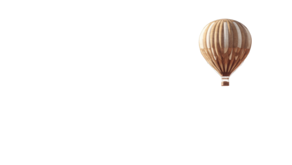 Warm-toned hot air balloon graphic