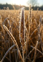 Fototapeta premium 霜の朝焼け