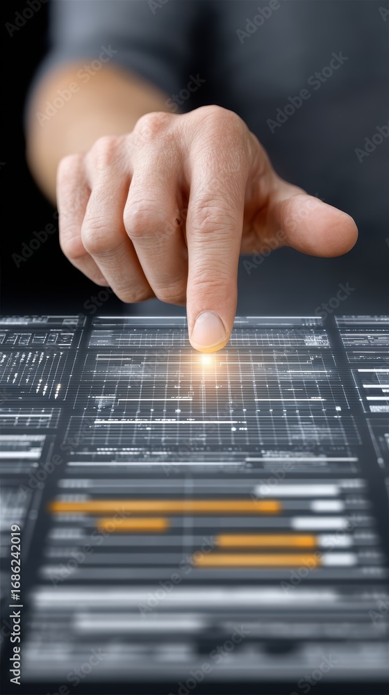 Poster person pointing at computer screen, a detailed analysis of user interaction and digital engagement