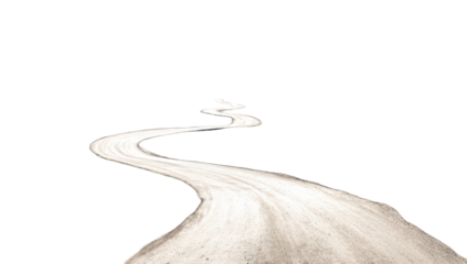 Winding road disappearing into the distance