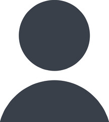 Simple user profile icon, generic person silhouette vector, minimalistic avatar design for social media, app, website, user interface, identity