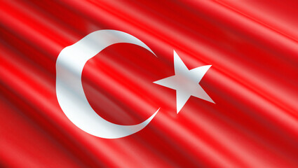 Obraz premium Flag of Turkey, a vibrant symbol of national identity and cultural heritage