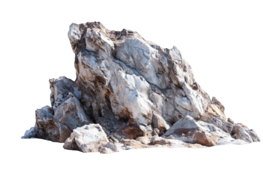 Rough, uneven rock formation