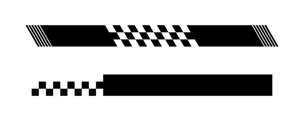 Checkers Race Black and White Checkered Stripes.